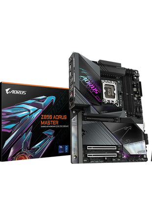 GIGABYTE Z890 AORUS Master Intel Core Ultra (Series 2) LGA 1851 Motherboard, ATX, DDR5, 5X M.2, PCIe 5.0, Thunderbolt 4, WIFI7, 10GbE LAN, EZ-Latch