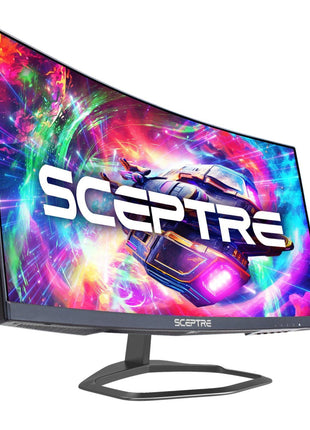 Sceptre Curved 24.5-inch Prime Gaming Monitor up to 240Hz 1080p R1500 1ms DisplayPort x2 HDMI x2 Blue Light Shift Build-in Speakers, Machine Black 2025 (C255B-FWT240 Series)