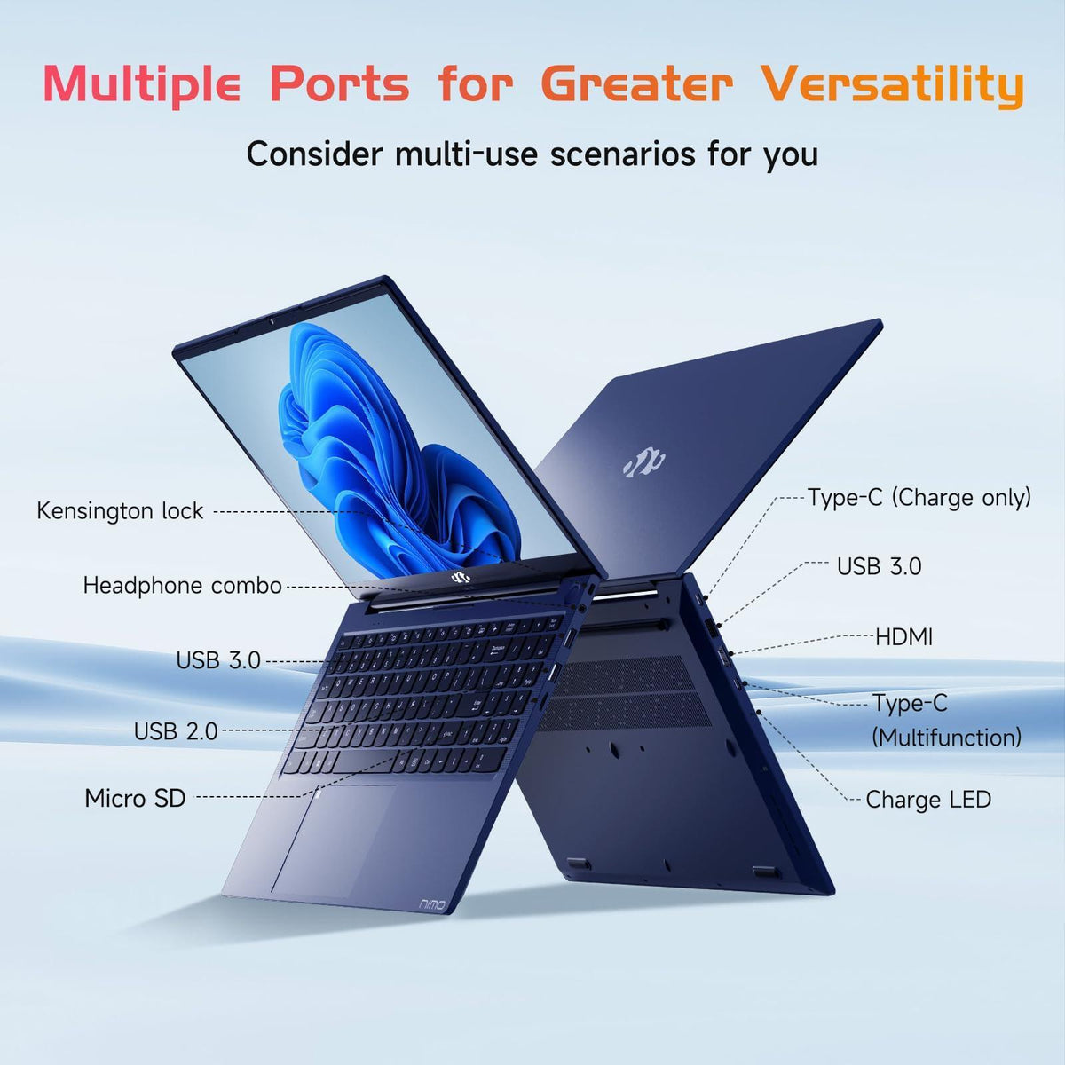 NIMO 15.6 IPS-FHD-Laptop, 16GB RAM 1TB SSD Intel Pentium Quad Core N100, Backlit Keyboard Fingerprint (Beat to i3-1115G4 Up to 3.4GHz) Computer for Student-Home WiFi 6 BT5.2 Win 11