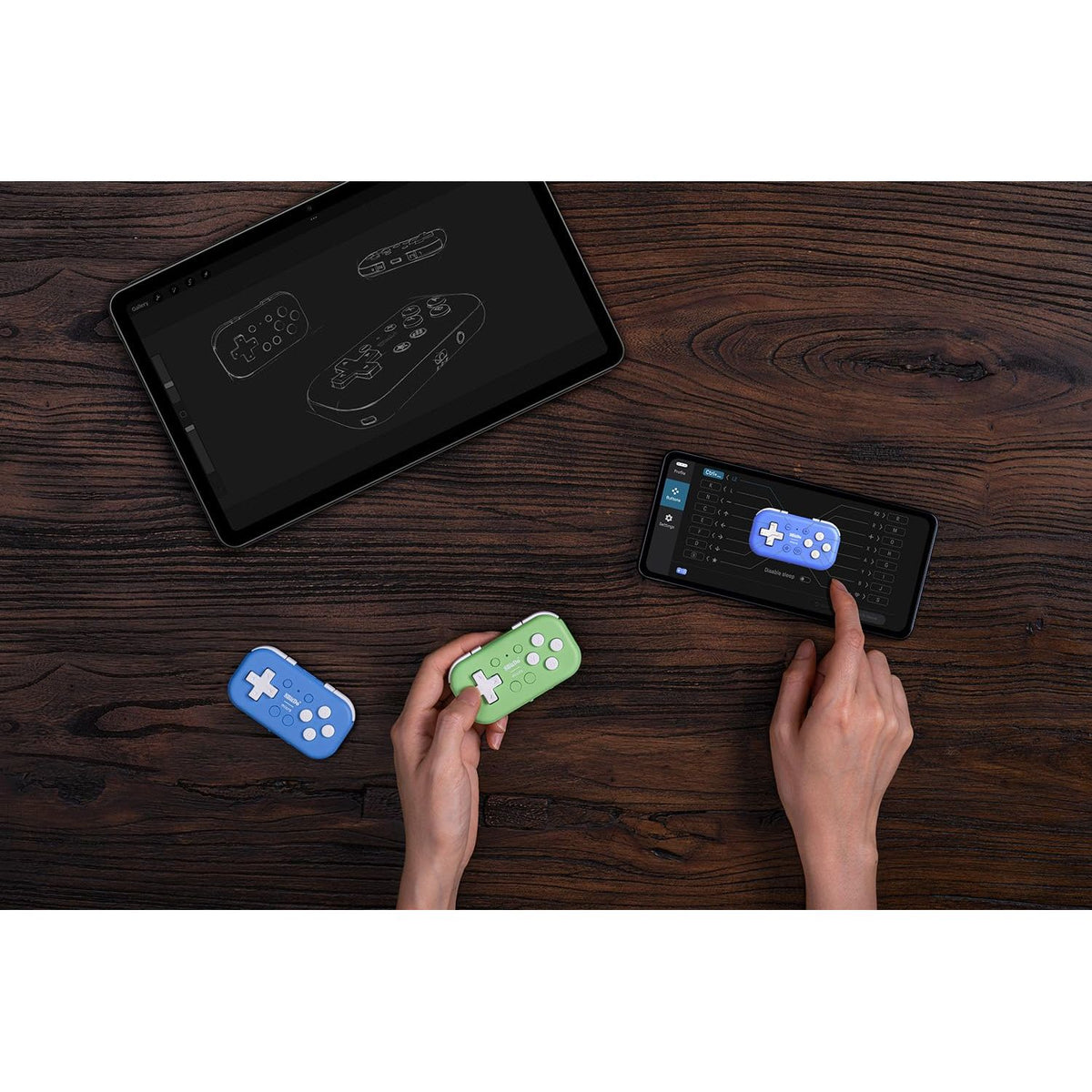 Nargos 8BitDo Micro Bluetooth Key Chain Sized Mini Controller for Nitendo Switch, Windows, Android and macOS (Micro- Green)
