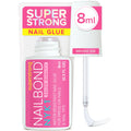 Super Strong Nail Glue for Press On Nails, Nail Tips & Acrylic Nails (8ml) NYK1 NailBond Brush On Glue for Press Ons, Tips & Acrylics - Long Lasting, Maximum Strength, Mess-Free Application