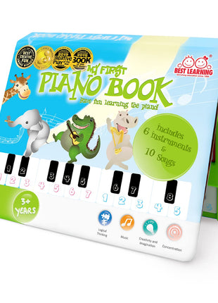 BEST LEARNING My First Piano Book - 20-Key Toy Piano for Kids Ages 3+ | Educational musical toy with 10 nursery rhymes and 6 instrument sounds; birthday gift for 3, 4, 5 year old girls and boys
