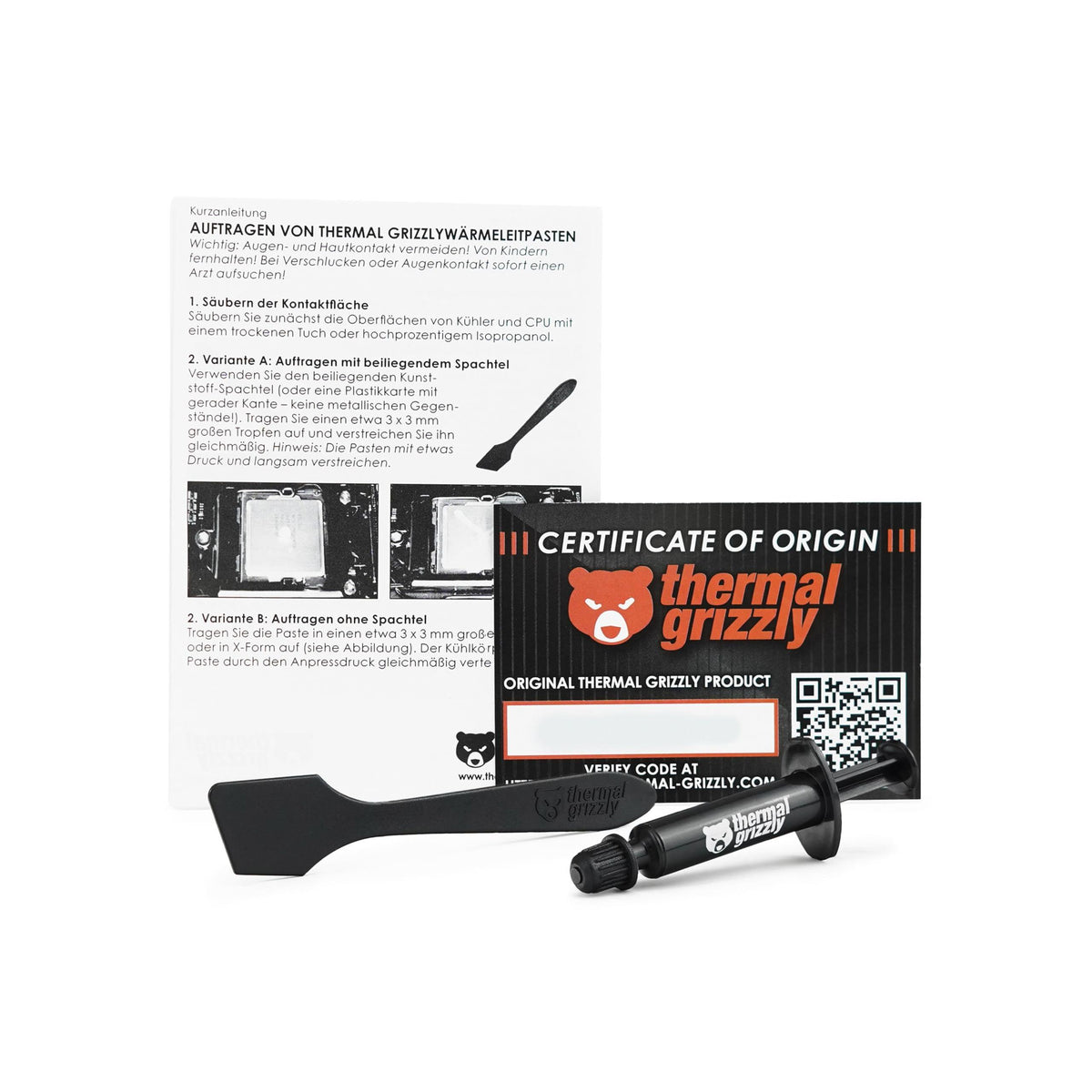 Thermal Grizzly Kryonaut - 1 Gram - Extremly High Performance Thermal Paste - for Demanding Applications and Overclocking CPU/GPU/PS4/PS5/Xbox