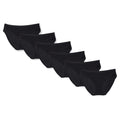 Amazon Essentials Women's Cotton Bikini Brief Underwear (Available in Plus Size), Pack of 6, Black, Large