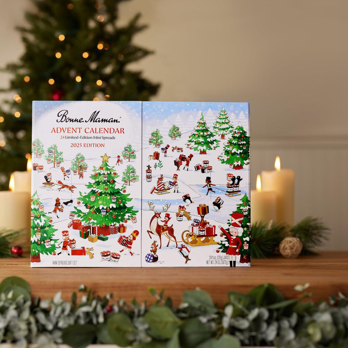 Bonne Maman 2025 Limited Run Edition Advent Calendar, 24 Mini Spreads