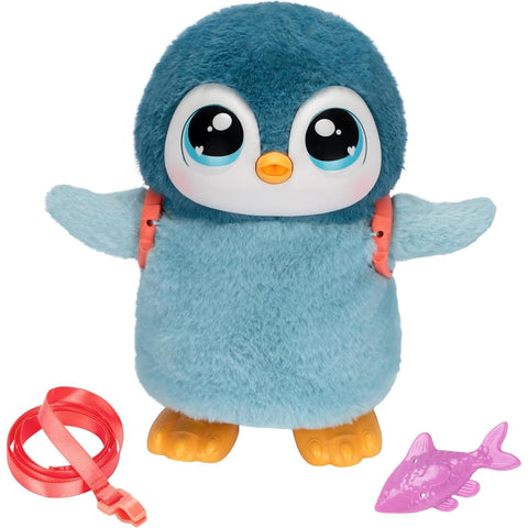 Little Live Pets Walking Penguin My Pet Waddles, Interactive Plush Penguin with 25+ Sounds and Detachable Leash, Toy Penguins for Kids of Ages 5+
