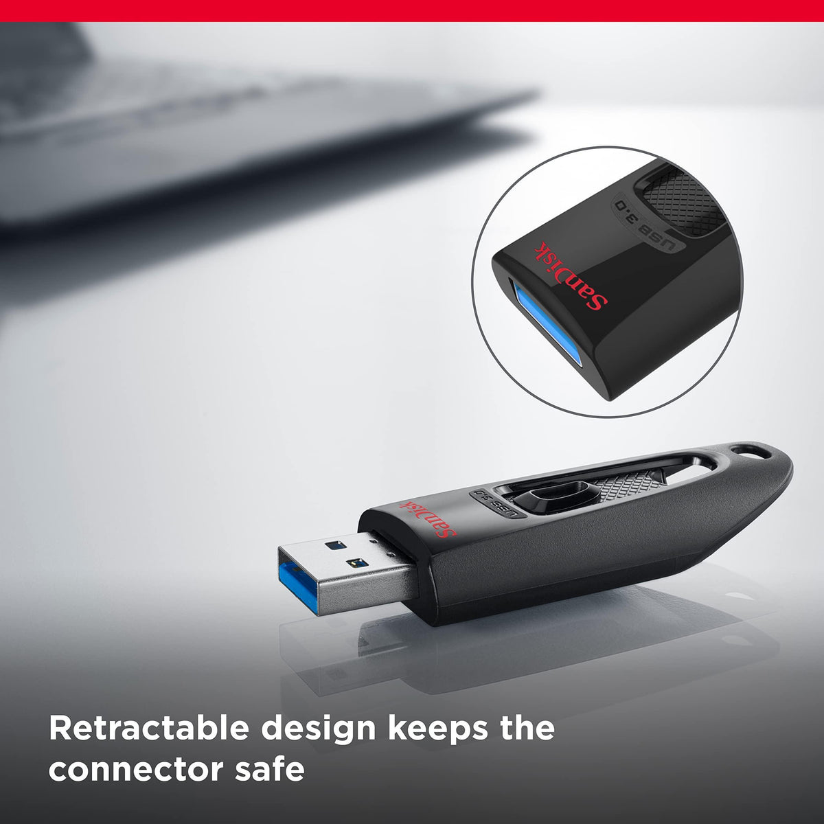 SanDisk 256GB Ultra USB 3.0 Flash Drive - SDCZ48-256G-GAM46, Black