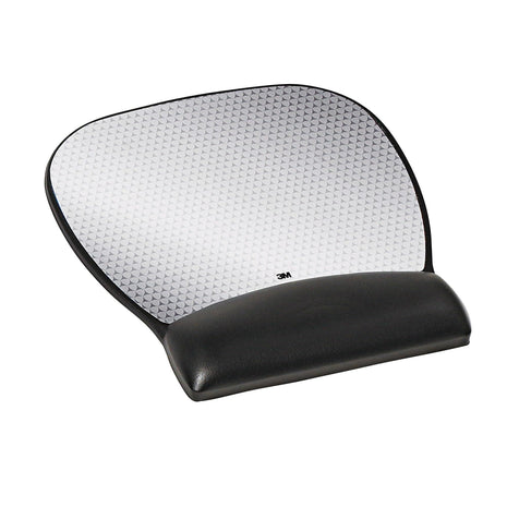 3M Precise Mouse Pad with Gel Wrist Rest, Soothing Gel Comfort with Durable, Easy to Clean Leatherette Cover, Optical Mouse Performance, 9.2 inch x 8.7 inch, Black (MW310LE)