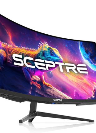 Sceptre 34-Inch Curved Ultrawide WQHD Monitor, 3440 x 1440, R1500, Up to 180Hz/165Hz, DisplayPort x2, 100% sRGB, 1ms, Built-in Speakers, Black (C345B-QUT168 Series)