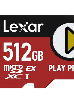 Lexar 512GB Play PRO microSD Express Card, UHS-I, C10, U3, V30, Full HD, 4K, Up to 900/600 MB/s Memory Card, Compatible w/Nintendo-Switch 2, ASUS ROG Ally, Steam Deck, Gaming (LMSXPS0512G-BNNNU)