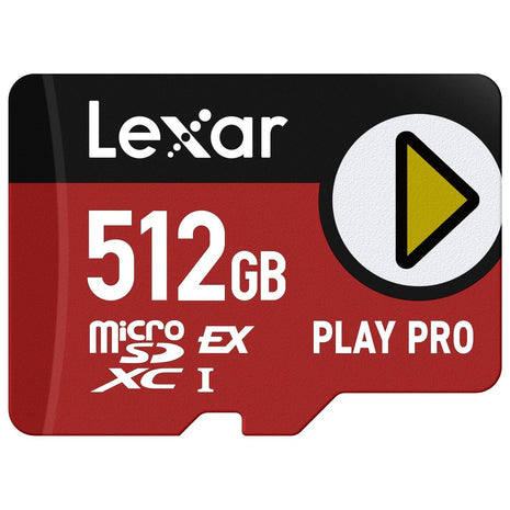 Lexar 512GB Play PRO microSD Express Card, UHS-I, C10, U3, V30, Full HD, 4K, Up to 900/600 MB/s Memory Card, Compatible w/Nintendo-Switch 2, ASUS ROG Ally, Steam Deck, Gaming (LMSXPS0512G-BNNNU)