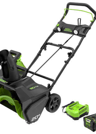 Greenworks 80V (75+ Compatible Tools) 20 inch Brushless Cordless Snow Blower, 2.0Ah Battery and Charger Included