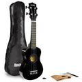 RockJam, 4-String Ukulele, Right, Black, Soprano (UK-222-BK)