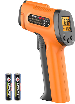 TempPro TP30 Infrared Thermometer Gun, Laser Thermometer for Cooking, Pizza Oven, Griddle, Engine, HVAC, Temperature Gun with Adjustable Emissivity & Max Measure -58°F ~1022°F, Gift for Dad Husband