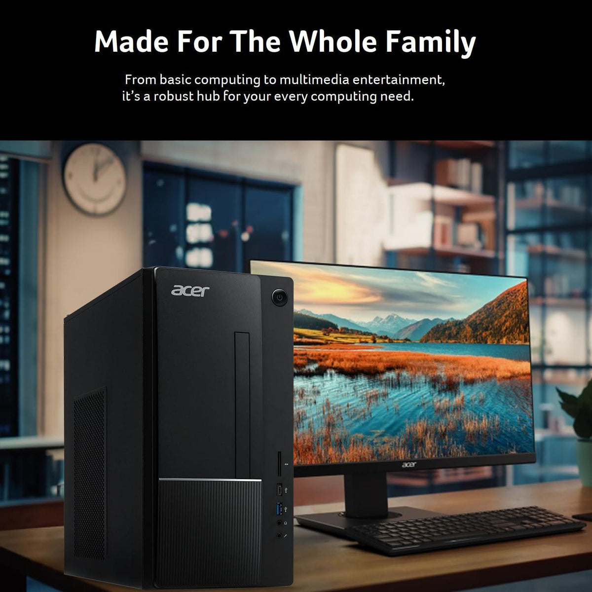 Acer Aspire TC-1775-UR11 Desktop | Intel Core i5-14400 10-Core Processor | 8GB 4800MHz DDR5 | 512GB M.2 2280 PCIe Gen 4 SSD | SD Card Reader | Intel Wi-Fi 6E AX211 | Windows 11 Home