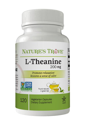 Nature's Trove L-Theanine 200mg 120 Vegetarian Capsules