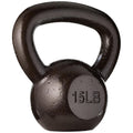 Amazon Basics Cast Iron Kettlebell, 15 Pounds, Black