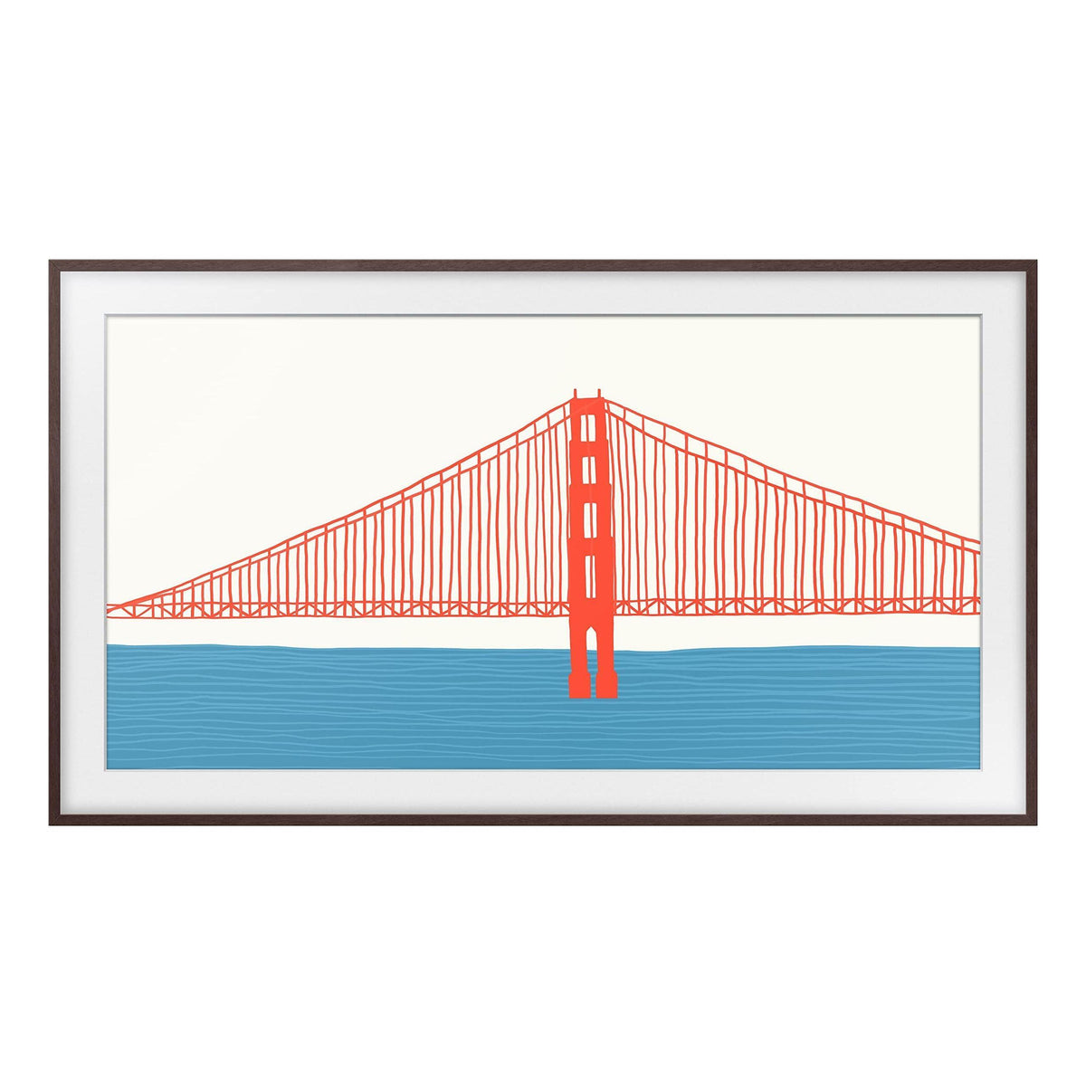Samsung 43-inch The Frame Customizable Bezel Modern Brown (VG-SCFA43BWBZA, 2021 Model)
