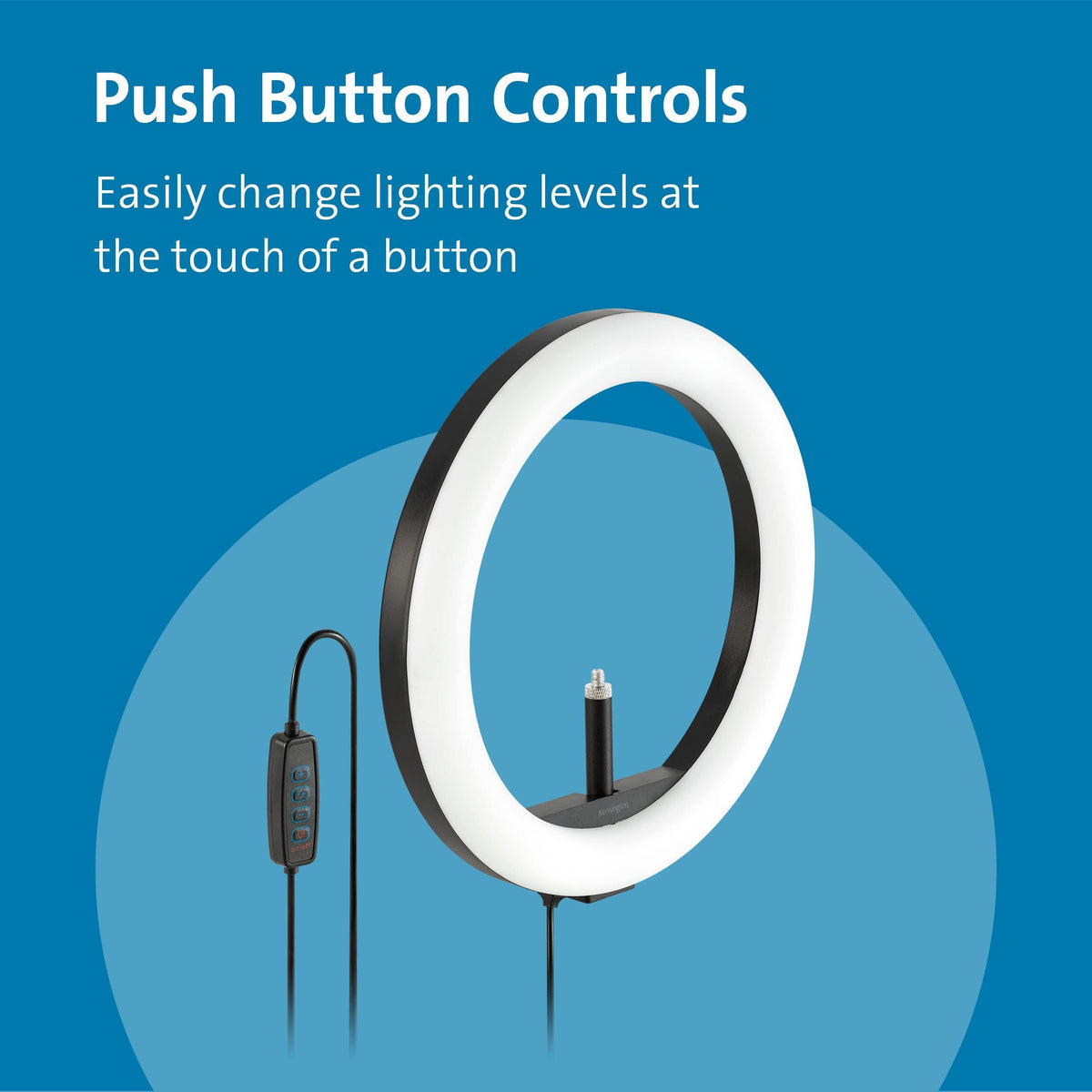 Kensington L1000 Bicolor Ring Light with Webcam Mount for Video Conferencing (K87653WW)