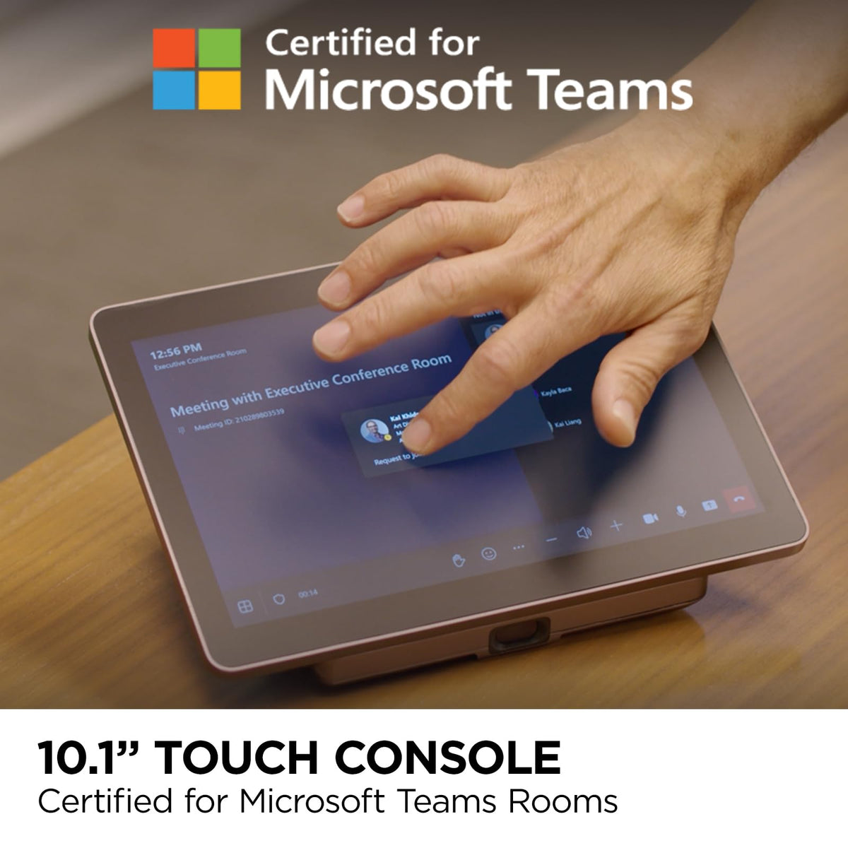 ViewSonic TeamJoin TRS10 Bundle Certified for Microsoft Teams Rooms Includes MPC310-W31-TU Computing Engine mini-PC and MRC1010-TN 10-inch Touch Console with USB-C, HDMI ingest, and Motion Sensor