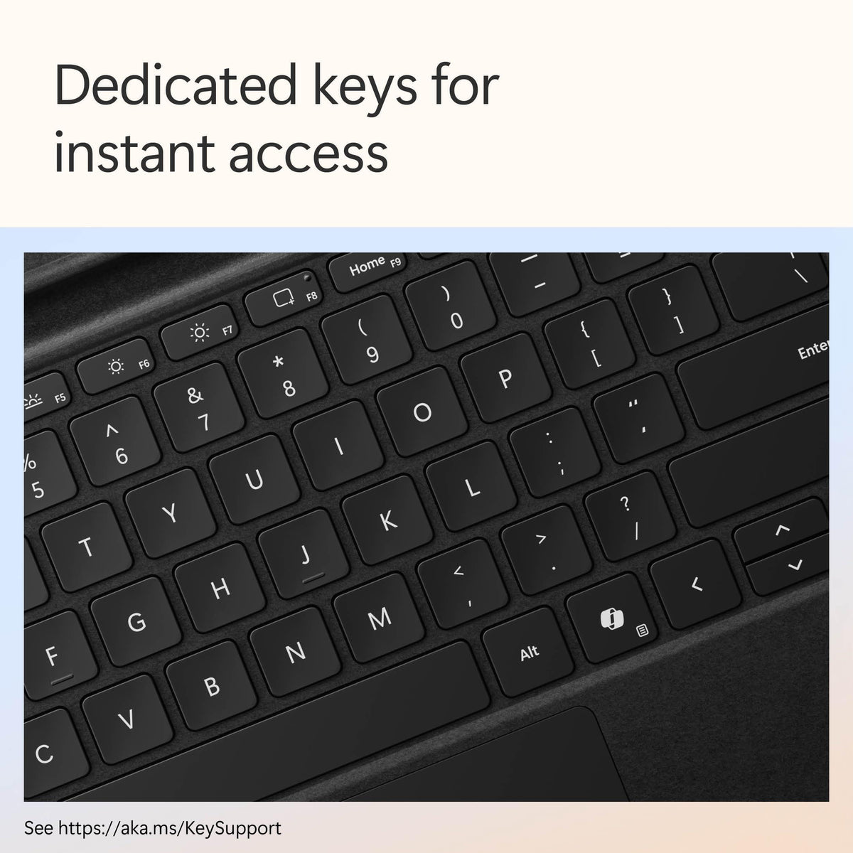 Microsoft Surface Pro Flex Keyboard with Pen Storage Alcantara Keyboard for Surface Pro Copilot+ (11th Edition), Pro 9 and 8, Windows 11 Copilot+ PC, Black