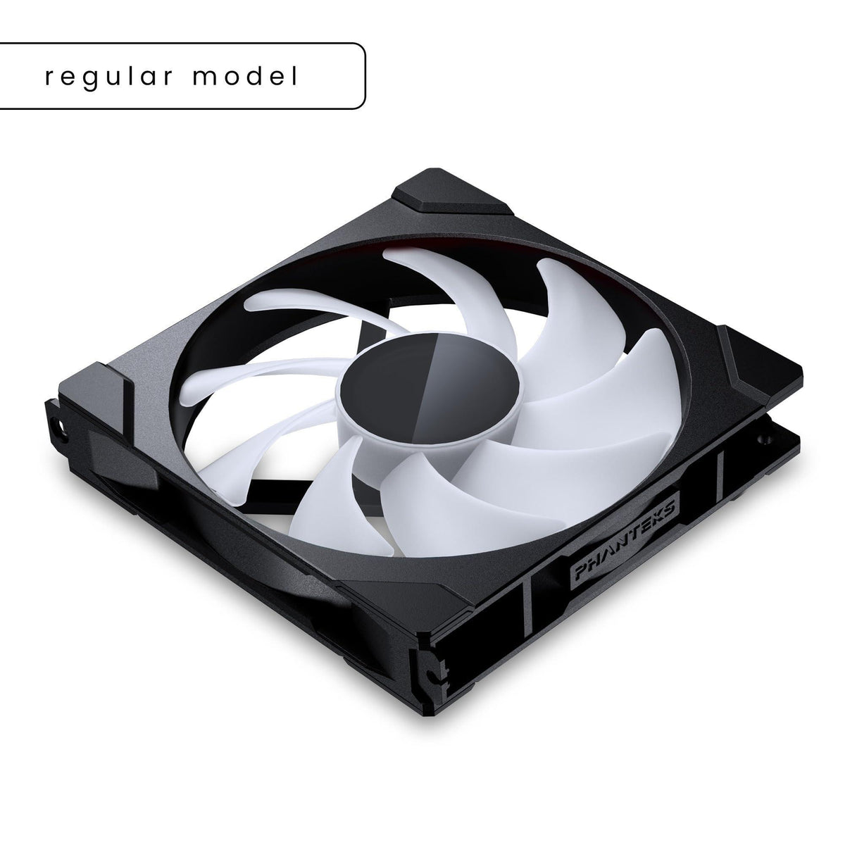 Phanteks M25-140 Gen2, 140mm ARGB High Performance Cooling Fans, Daisy-Chain Unified Fan Frame, Infinity Mirror hub, Single Cable Connection, Black