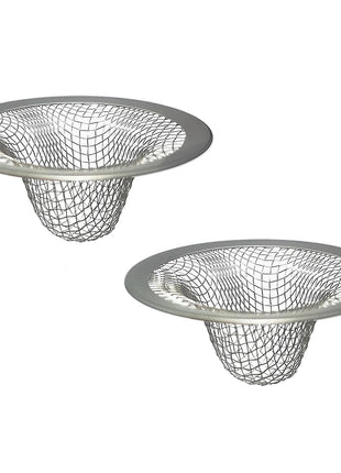 1.0" Small Drain Strainer, Sink Drain Hair Catcher, Bathroom Sink Drain Strainer, 2PCS Drain Mesh Baskets for Laundry, Mop Pool, Utility, Slop, RV Sink, Stainless Steel Drain Filter