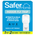 Safer Home Indoor Plug-In Fly Trap - SH502 - Effective Fruit Fly Traps for Indoors, Gnat Traps for House Indoor, 400 Sq Ft Protection - Style: 1 Device + 2 Glue Cards