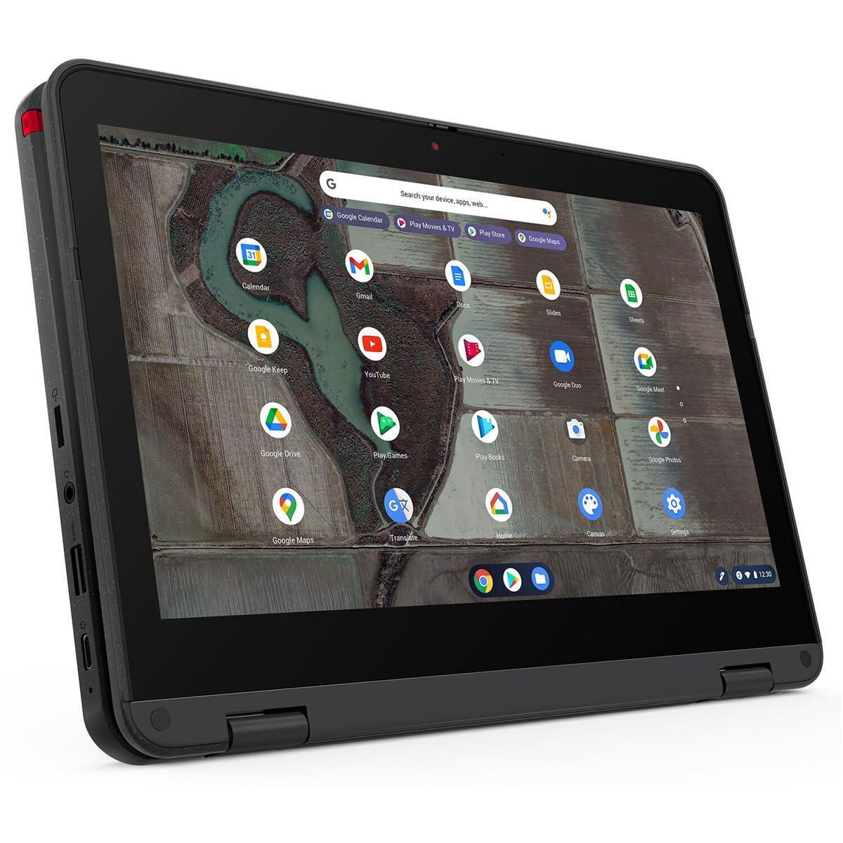 Lenovo 500e Chromebook Gen 3 82JB003XUS 11.6" Touchscreen Convertible 2 in 1 Chromebook - HD - 1366 x 768 - Intel Celeron N4500 Dual-core (2 Core) 1.10 GHz - 4 GB Total RAM - 4 GB On-Board Memory -