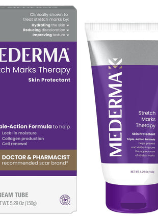 Mederma Stretch Marks Therapy, Helps Prevent and Treat Stretch Marks, Safe to Use When Pregnant, Pregnancy Skin Care, 5.29 oz (150g)