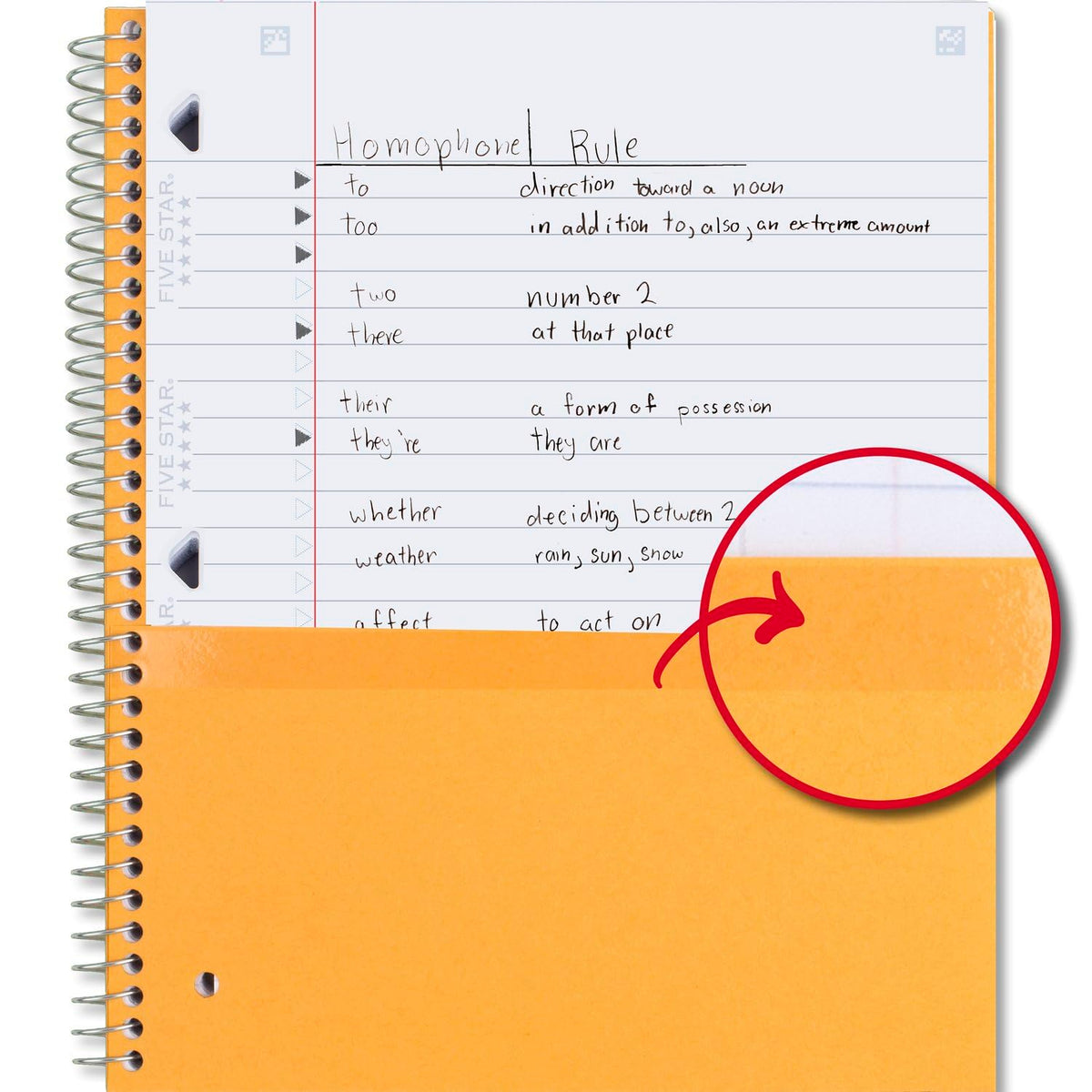 Five Star Spiral Notebook + Study App, 3 Subject, Wide Ruled Paper, 8" x 10-1/2", 150 Sheets, Fights Ink Bleed, Water Resistant Cover, Tidewater Blue (73184)
