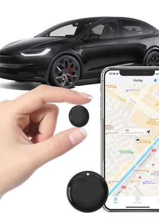 GPS Tracker for Vehicles - Car Tracker Device Hidden for Vehicles, Real-Time Mini Tracker Device for Vehicles, No Monthly Fee Subscription No SIM Card Required(Available for Android and iOS) (Black)