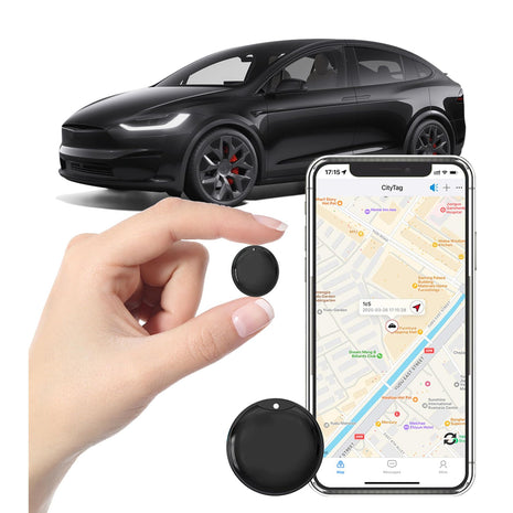 GPS Tracker for Vehicles - Car Tracker Device Hidden for Vehicles, Real-Time Mini Tracker Device for Vehicles, No Monthly Fee Subscription No SIM Card Required(Available for Android and iOS) (Black)