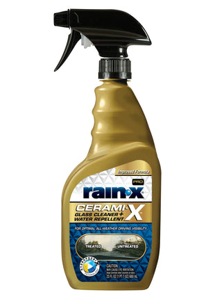 Rain-X 630177SRP Cerami-X Glass Cleaner + Water Repellent, 23oz - Cleaning Effectively While Remaining Streak Free, Protecting Against Contaminants and Stains
