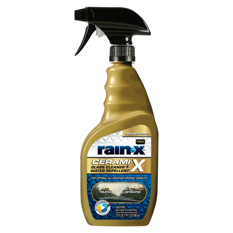 Rain-X 630177SRP Cerami-X Glass Cleaner + Water Repellent, 23oz - Cleaning Effectively While Remaining Streak Free, Protecting Against Contaminants and Stains