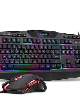 Redragon S101-3 PRO Gaming Keyboard and Mouse, RGB Backlit Programmable Keyboard Mouse with Software, Independent Macro Record Keys, Value Combo Set, New Update Version