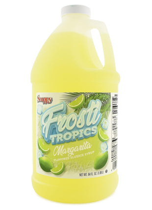 Snappy Frosti Tropics Margarita Slushie Mix, Slushie Syrups for Machine, Granita Slushy Syrup, Drink Mixers for Cocktails, Slushy Drink Mixes for Alcohol, 1/2 Gallon