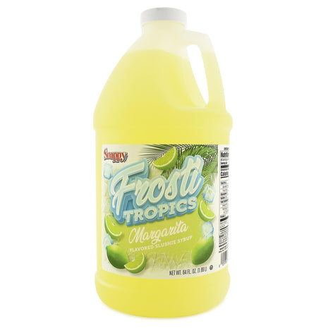 Snappy Frosti Tropics Margarita Slushie Mix, 1/2 Gallon, Slushy Syrup for Machines, Granita, Cocktails and Blended Drinks