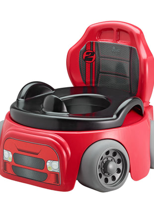 The First Years Training Wheels Racer Potty Training Toilet - Race Car Training Potty - Includes Detachable Toddler Toilet Seat and Kids Potty - Ages 18 Months and Up