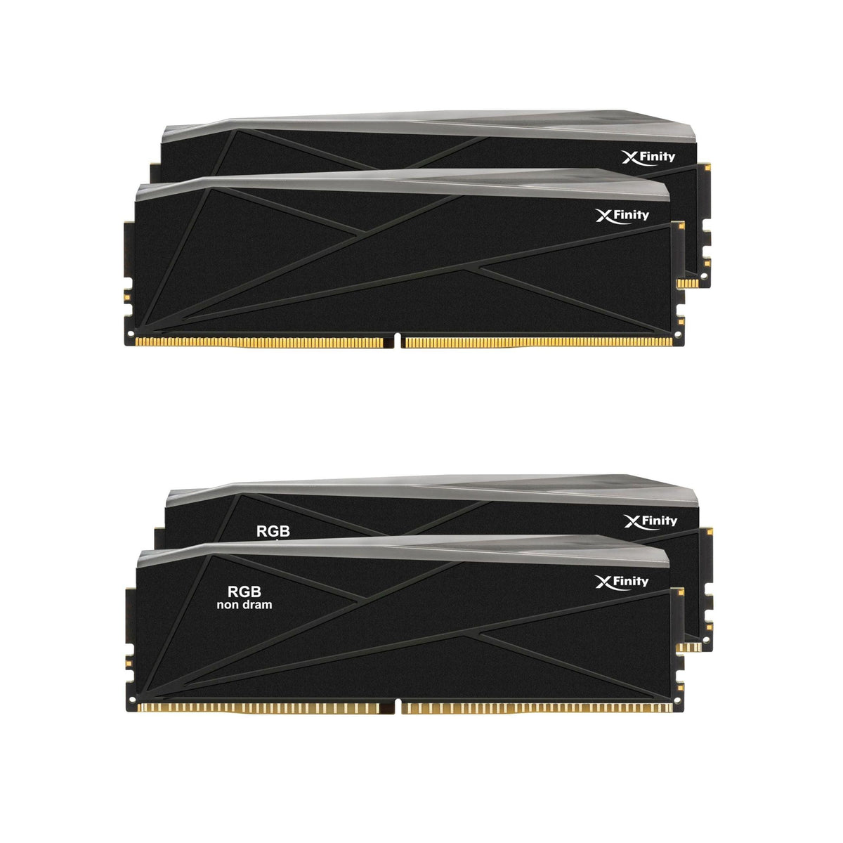 V-Color DDR5 SCC 2+2 KIT Manta XFinity 48GB(24GBx2) 8400MHz CUDIMM with RGB Filler kit CL40 1.4V RGB Gaming Desktop Upgrade RAM Memory Module - Black/Silver (TMXFCL2484840KS-DK)