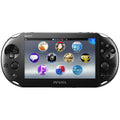 Sony Playstation Vita Wi-Fi 2000 Series with Silicone Joystick Covers and AC Adapter Cable (Piano Black) (Renewed)