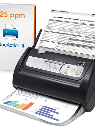 Plustek PS186 Desktop Document Scanner, with 50-Pages Auto Document Feeder (ADF). for Windows 7/8 / 10/11 (Intel/AMD only)