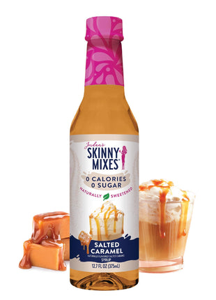 Jordan's Skinny Syrups Salted Caramel Naturally Sweetened, 0 calorie, 0 Sugar, No Artificial Flavors 12.7 Fl Oz
