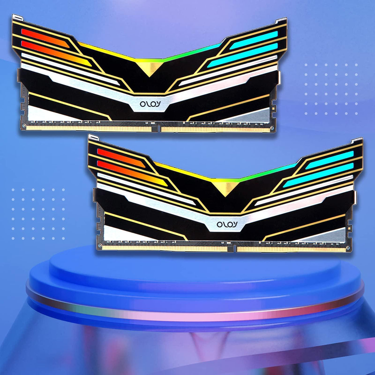 OLOy DDR4 RAM 16GB (2x8GB) Warhawk Aura Sync RGB 3600 MHz CL18 1.35V 288-Pin Desktop Gaming UDIMM (MD4U083618BEDA)