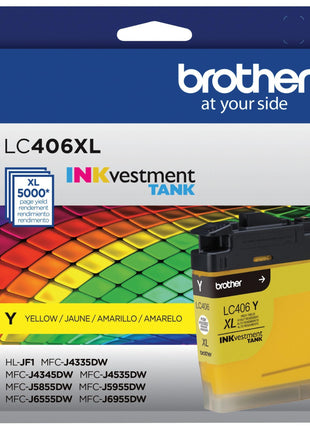 Brother LC406XLY High Yield Yellow Ink Cartridge