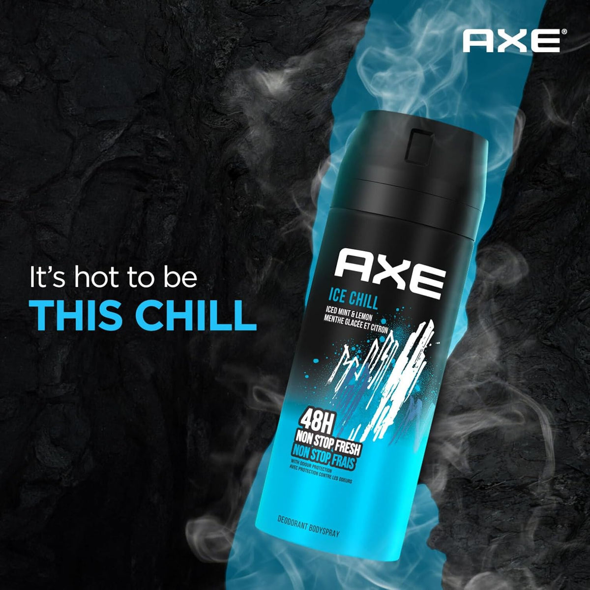 Axe Ice Chill Deodorant Body Spray for Men | 48H* Odour Protection | Crushed Mint & Rosemary notes| 150ml