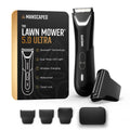 MANSCAPED® The Lawn Mower® 5.0 Ultra Groin & Body Hair Trimmer – Dual-Head SkinSafe® Trimmer & Foil Blades, Waterproof Wet/Dry Groomer, USB-C Rechargeable with Travel Case, Men’s Ball Shaver, Black