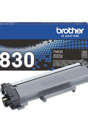 Brother Genuine TN830 Black Standard Yield Printer Toner Cartridge - Print up to 1,200 Pages(1) | Brother Genuine TN830 Black Toner with crisp monochrome output for HL-L2400D, MFC-L2820DW and DCP-L2640DW