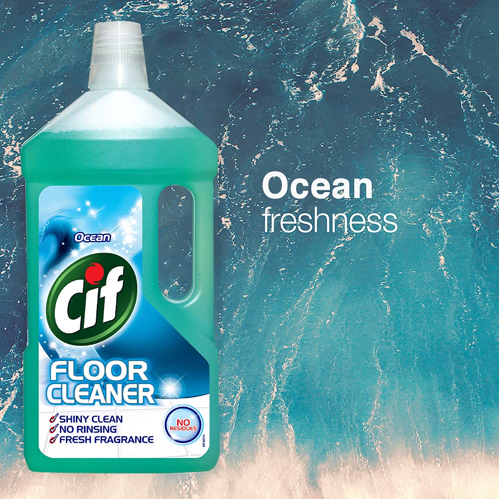 CIF Ocean Multipurpose Floor Cleaner with Shiny Clean & Fresh Fragrance 950ml (Pack of 2)