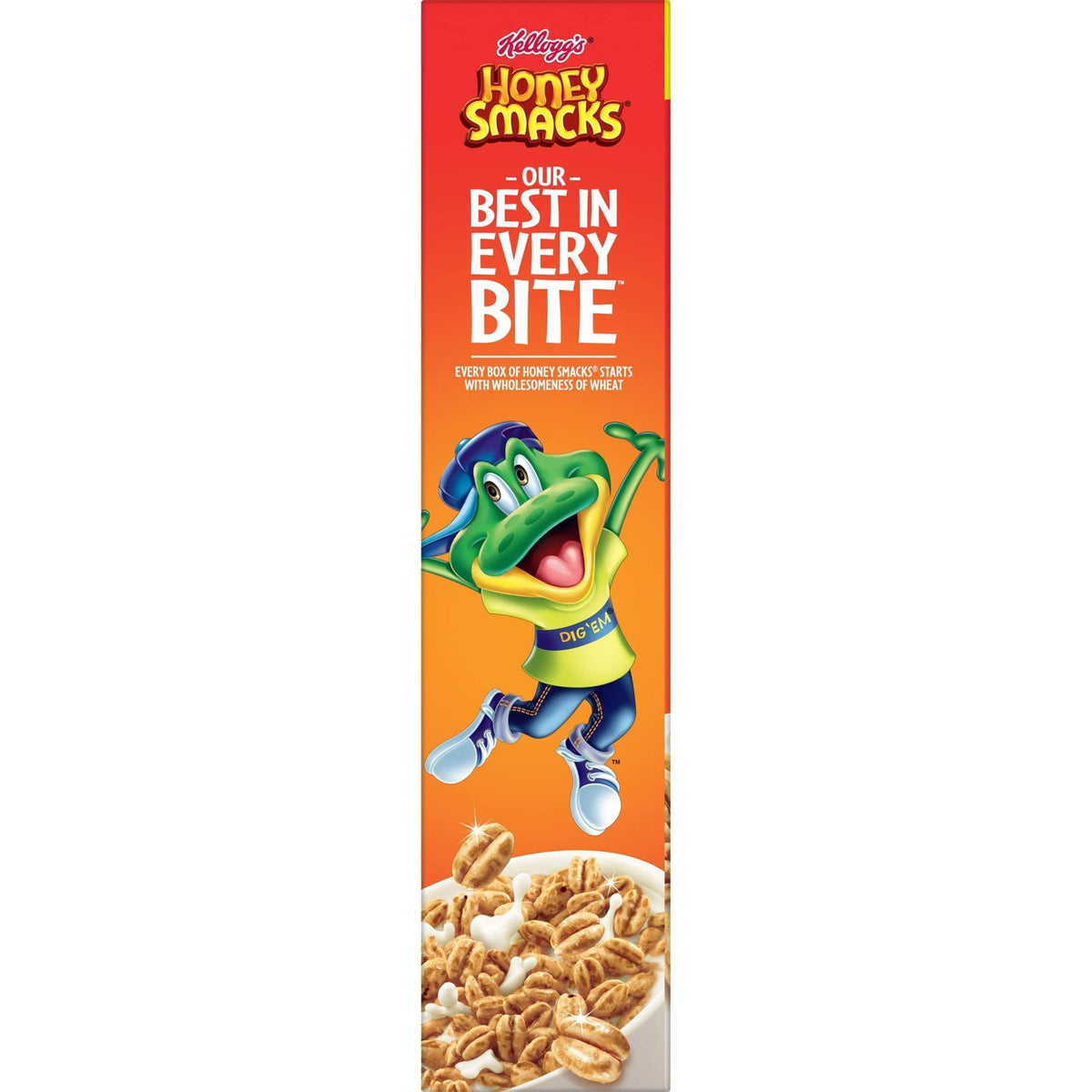 Kellogg's Honey Smacks Breakfast Cereal, Made with Whole Grain, Kids Snacks, Large Size, Original, 15.3oz Box (1 Box)